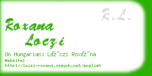 roxana loczi business card
